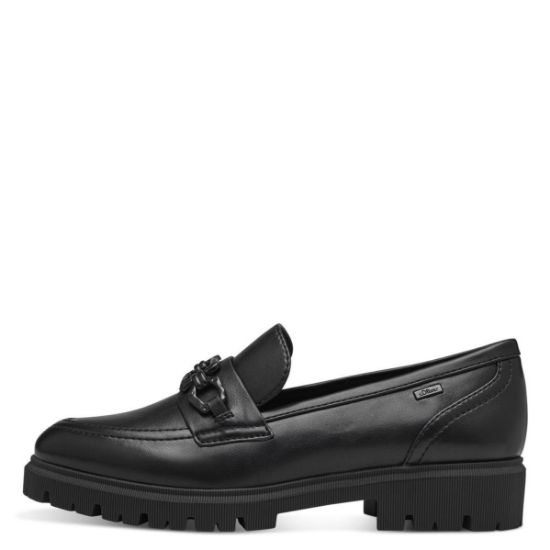 5-24714-42 001 ΜΑΥΡΟ S'OLIVER ΓΥΝΑΙΚΕΙΑ LOAFERS ΟΙΚΟΛΟΓΙΚΟ ΔΕΡΜΑ ΚΑΝΟΝΙΚΗ ΕΦΑΡΜΟΓΗ