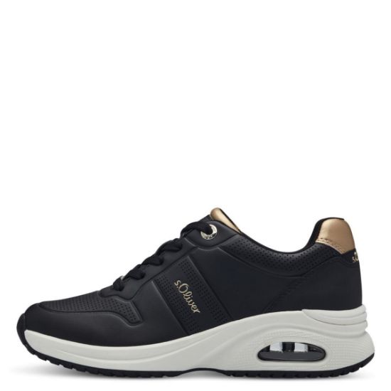 5-23659-42 001 ΜΑΥΡΟ S'OLIVER ΓΥΝΑΙΚΕΙΑ SNEAKERS ΣΥΝΘΕΤΙΚΟ ΔΕΡΜΑ ΚΑΝΟΝΙΚΗ ΕΦΑΡΜΟΓΗ