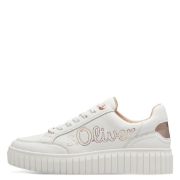 5-23665-42 159 ΑΣΠΡΟ S'OLIVER ΓΥΝΑΙΚΕΙΑ SNEAKERS ΟΙΚΟΛΟΓΙΚΟ ΔΕΡΜΑ ΚΑΝΟΝΙΚΗ ΕΦΑΡΜΟΓΗ