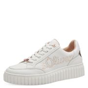 5-23665-42 159 ΑΣΠΡΟ S'OLIVER ΓΥΝΑΙΚΕΙΑ SNEAKERS ΟΙΚΟΛΟΓΙΚΟ ΔΕΡΜΑ ΚΑΝΟΝΙΚΗ ΕΦΑΡΜΟΓΗ