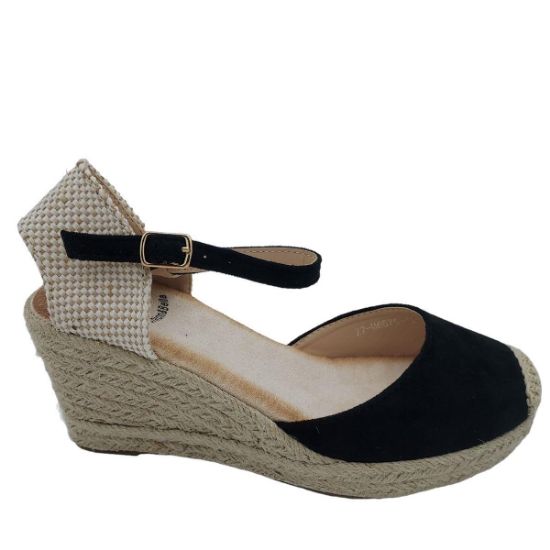 M6676-12 ΜΑΥΡΟ FASHION&BELLA ΓΥΝΑΙΚΕΙΕΣ ΕΣΠΑΝΤΡΙΓΙΕΣ ΥΦΑΣΜΑ ΚΑΙ ΣΥΝΘΕΤΙΚΟ ΔΕΡΜΑ ΚΑΝΟΝΙΚΗ ΕΦΑΡΜΟΓΗ