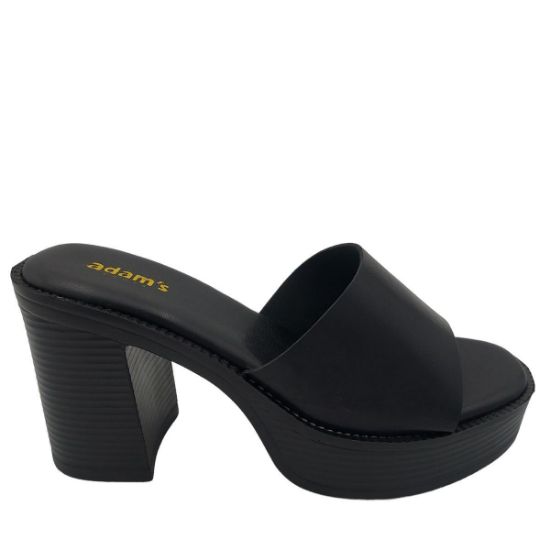1-829-24019-29-1 ΜΑΥΡΟ ADAM'S ΓΥΝΑΙΚΕΙΑ MULES ΣΥΝΘΕΤΙΚΟ ΔΕΡΜΑ ΚΑΝΟΝΙΚΗ ΕΦΑΡΜΟΓΗ