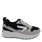 23083 ΜΑΥΡΟ PRETTYSHOES ΓΥΝΑΙΚΕΙΑ SNEAKERS ΣΥΝΘΕΤΙΚΟ ΔΕΡΜΑ ΚΑΙ ΥΦΑΣΜΑ ΚΑΝΟΝΙΚΗ ΕΦΑΡΜΟΓΗ