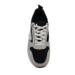 23083 ΜΑΥΡΟ PRETTYSHOES ΓΥΝΑΙΚΕΙΑ SNEAKERS ΣΥΝΘΕΤΙΚΟ ΔΕΡΜΑ ΚΑΙ ΥΦΑΣΜΑ ΚΑΝΟΝΙΚΗ ΕΦΑΡΜΟΓΗ