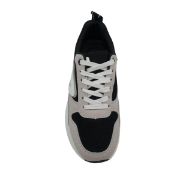 23083 ΜΑΥΡΟ PRETTYSHOES ΓΥΝΑΙΚΕΙΑ SNEAKERS ΣΥΝΘΕΤΙΚΟ ΔΕΡΜΑ ΚΑΙ ΥΦΑΣΜΑ ΚΑΝΟΝΙΚΗ ΕΦΑΡΜΟΓΗ