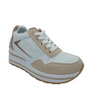 9128 ΡΟΖ IDEAL SHOES ΓΥΝΑΙΚΕΙΑ SNEAKERS ΣΥΝΘΕΤΙΚΟ ΔΕΡΜΑ ΚΑΙ ΥΦΑΣΜΑ ΚΑΝΟΝΙΚΗ ΕΦΑΡΜΟΓΗ