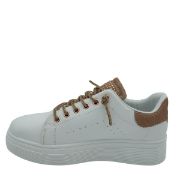 700-15-6 ΑΣΠΡΟ GOGO SHOES ΓΥΝΑΙΚΕΙΑ SNEAKERS ΣΥΝΘΕΤΙΚΟ ΔΕΡΜΑ ΚΑΝΟΝΙΚΗ ΕΦΑΡΜΟΓΗ