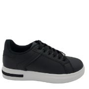 8410-08-1 ΜΑΥΡΟ FASHION&BELLA ΓΥΝΑΙΚΕΙΑ SNEAKERS ΣΥΝΘΕΤΙΚΟ ΔΕΡΜΑ ΚΑΝΟΝΙΚΗ ΕΦΑΡΜΟΓΗ