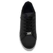 8410-08-1 ΜΑΥΡΟ FASHION&BELLA ΓΥΝΑΙΚΕΙΑ SNEAKERS ΣΥΝΘΕΤΙΚΟ ΔΕΡΜΑ ΚΑΝΟΝΙΚΗ ΕΦΑΡΜΟΓΗ
