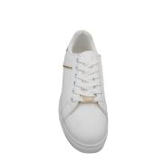 8410-08-2 ΑΣΠΡΟ/ΧΡΥΣΟ FASHION&BELLA ΓΥΝΑΙΚΕΙΑ SNEAKERS ΣΥΝΘΕΤΙΚΟ ΔΕΡΜΑ ΚΑΝΟΝΙΚΗ ΕΦΑΡΜΟΓΗ