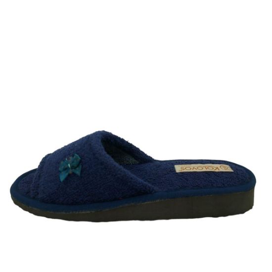 03 ΜΠΛΕ KOLOVOS SLIPPERS ΓΥΝΑΙΚΕΙΕΣ ΠΑΝΤΟΦΛΕΣ ΣΠΙΤΙΟΥ ΥΦΑΣΜΑ ΜΙΚΡΗ ΦΟΡΜΑ