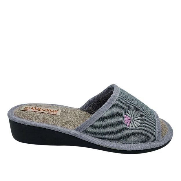 80A ΓΚΡΙ KOLOVOS SLIPPERS